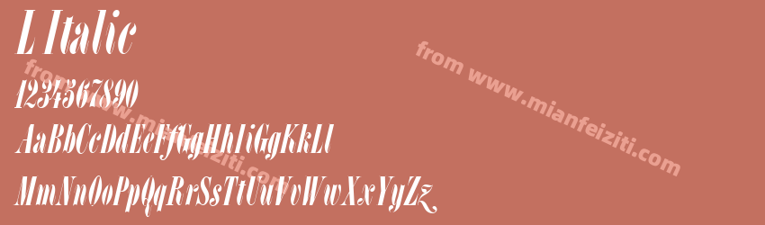 L Italic字体预览
