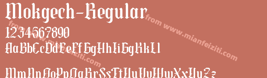 Mokgech Regular预览图1