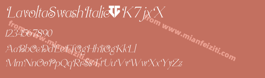 Lavolta Swash Italic预览图1