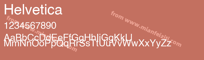 Helvetica字体预览