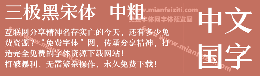 三极黑宋体 中粗预览图1
