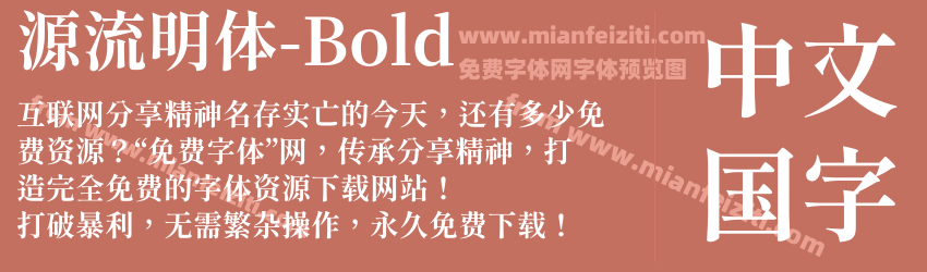 源流明体-Bold预览图1