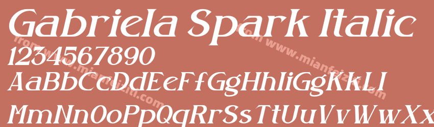 Gabriela Spark Italic预览图1