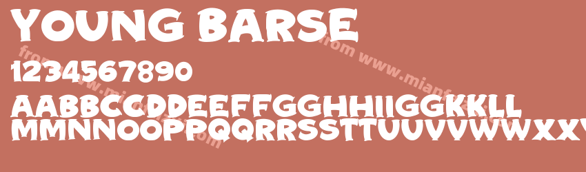 Young Barse字体预览