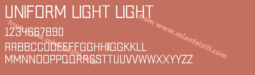 Uniform Light Light字体预览