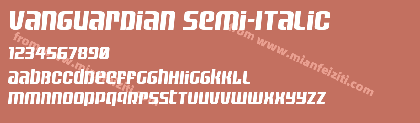 Vanguardian Semi Italic预览图1