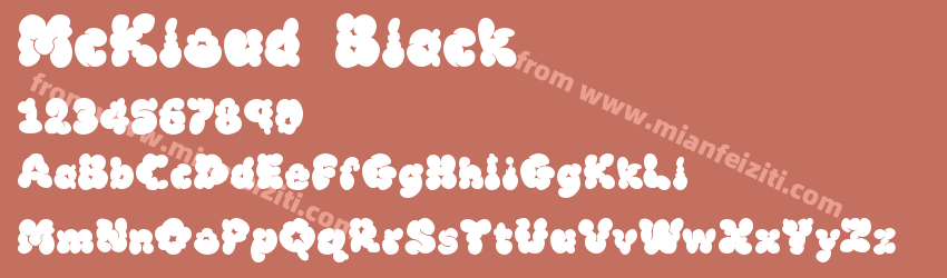 McKloud Black字体预览