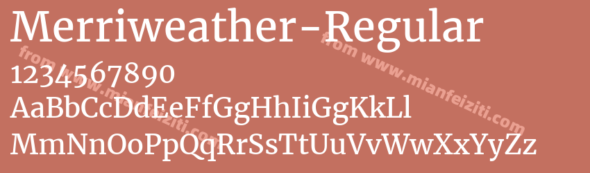 Merriweather-Regular字体预览