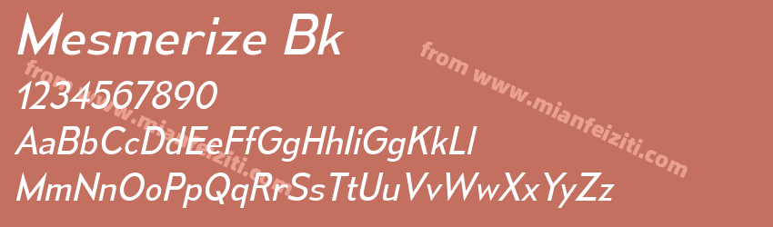 Mesmerize Bk字体预览