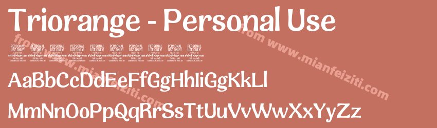 Triorange Personal Use Bold预览图1