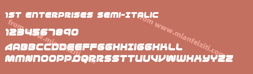 1st Enterprises Semi Italic预览图1