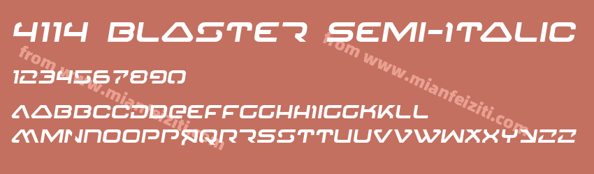 4114 Blaster Semi Italic预览图1
