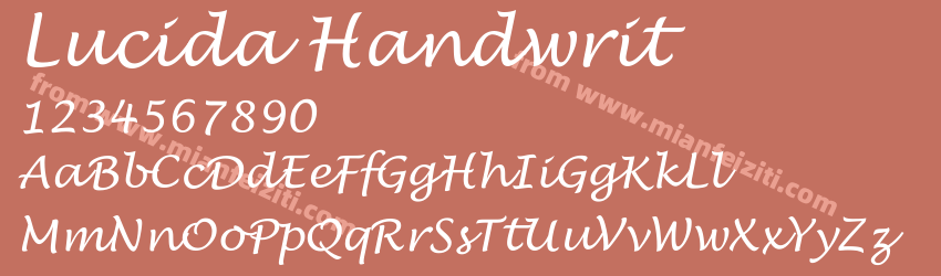 Lucida Handwrit字体预览