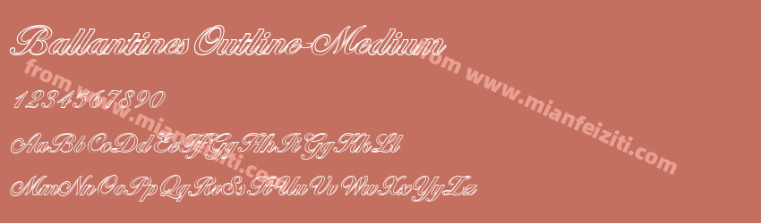 Ballantines Outline Medium Regular预览图1