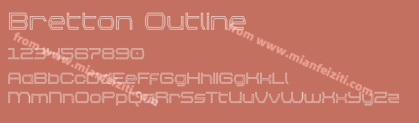 Bretton Outline字体预览