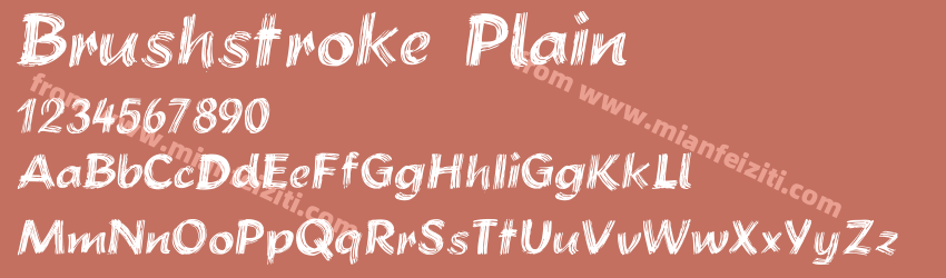 Brushstroke Plain字体预览