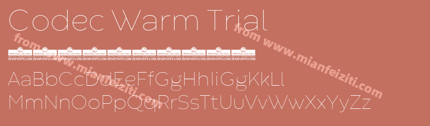 Codec  Warm  Trial  Thin字体预览