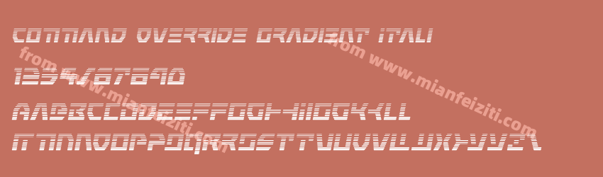 Command Override Gradient Italic预览图1