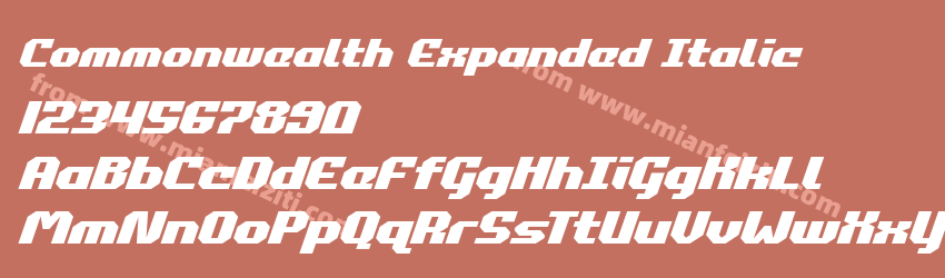 Commonwealth Expanded Italic预览图1
