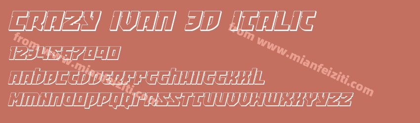Crazy Ivan 3D Italic预览图1