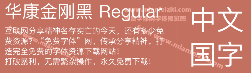华康金刚黑 Regular预览图1