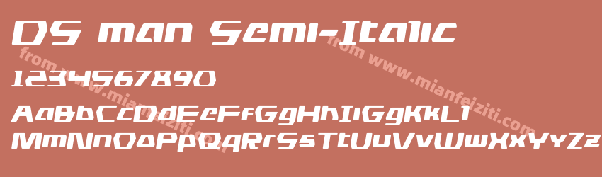 DS man Semi-Italic字体预览