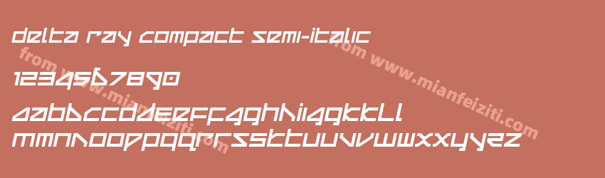 Delta Ray Compact Semi-Italic字体预览
