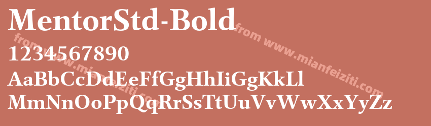 Mentor Std Bold预览图1