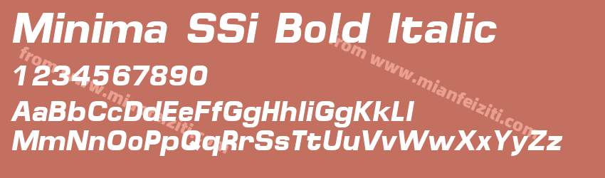 Minima S Si Bold Italic预览图1
