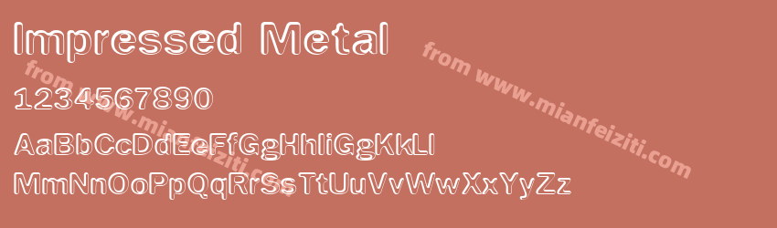 Impressed Metal字体预览