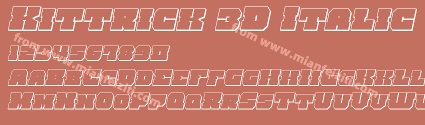 Kittrick 3D Italic预览图1