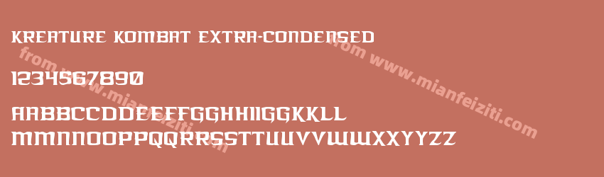 Kreature Kombat Extra Condensed预览图1