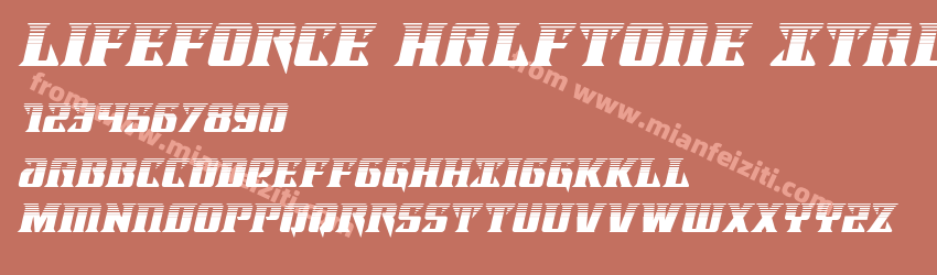 Lifeforce Halftone Italic预览图1