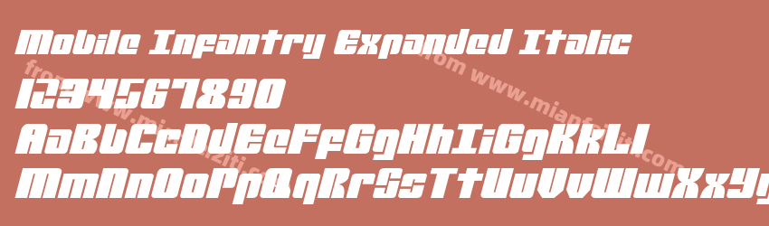 Mobile Infantry Expanded Italic预览图1
