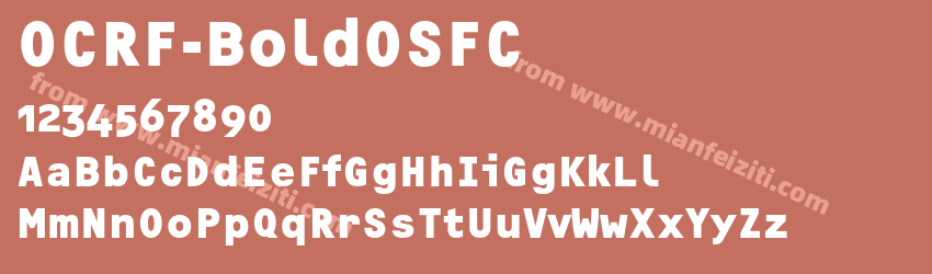 OCRF BoldOSFC预览图1