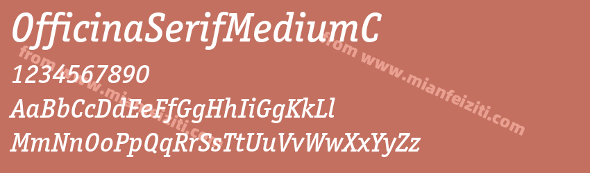 Officina Serif MediumC Italic预览图1