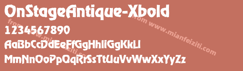 On Stage Antique Xbold Regular预览图1