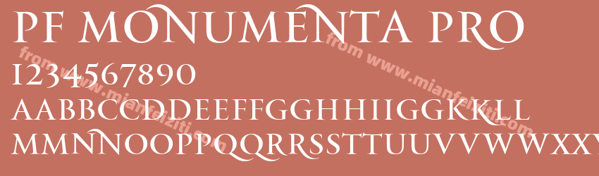 PF Monumenta Pro Regular预览图1