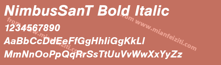 Nimbus SanT Bold Italic预览图1