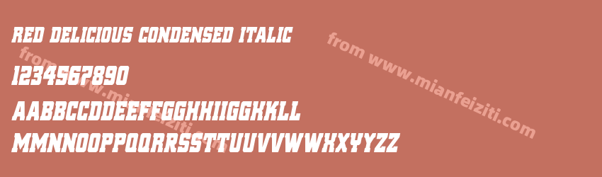 Red Delicious Condensed Italic预览图1