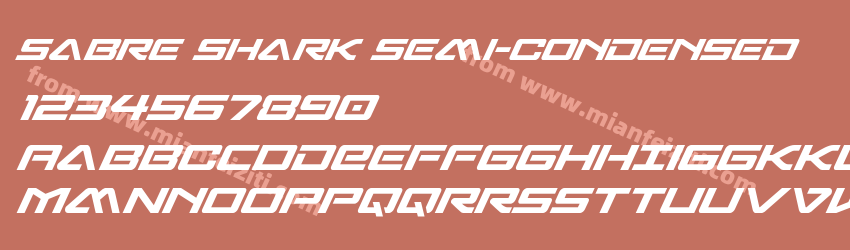 Sabre Shark Semi Condensed预览图1