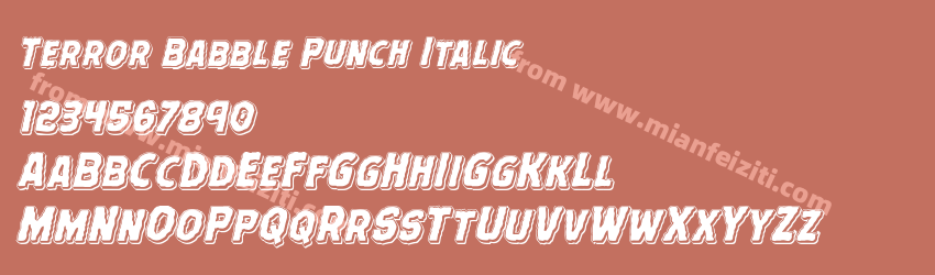 Terror Babble Punch Italic预览图1