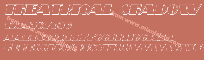 Theatrical Shadow Bold Italic预览图1