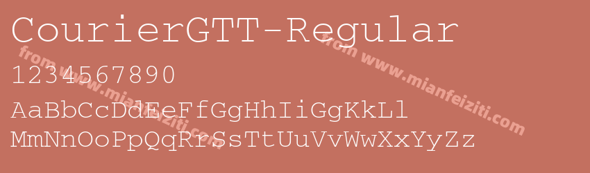 CourierGTT Regular预览图1