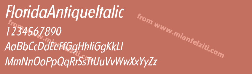 Florida Antique Italic预览图1