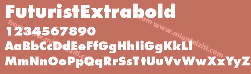 Futurist Extrabold Regular预览图1