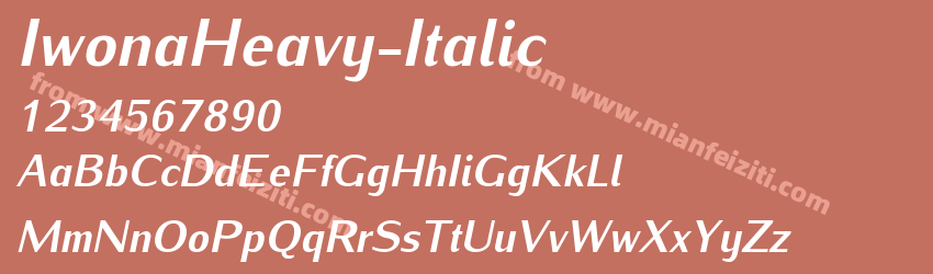 Iwona Heavy Italic预览图1