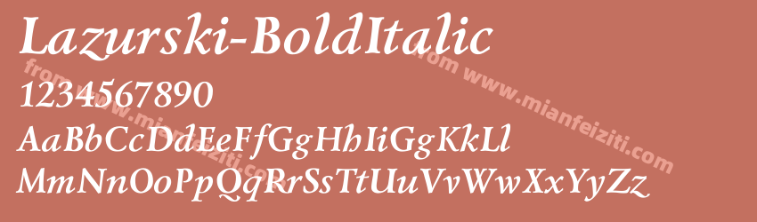 Lazurski Bold Italic预览图1