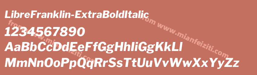 Libre Franklin Extra Bold Italic预览图1