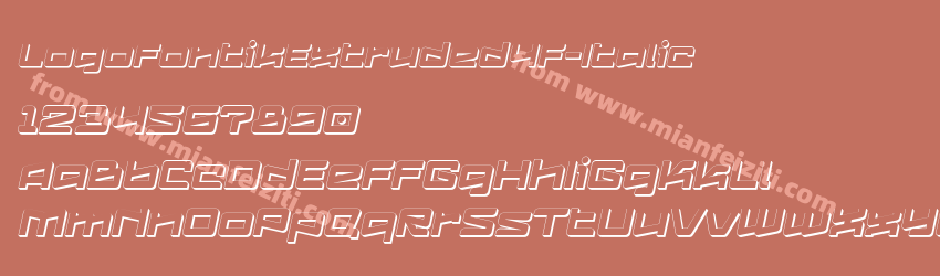 Logofontik Extruded4F Italic预览图1